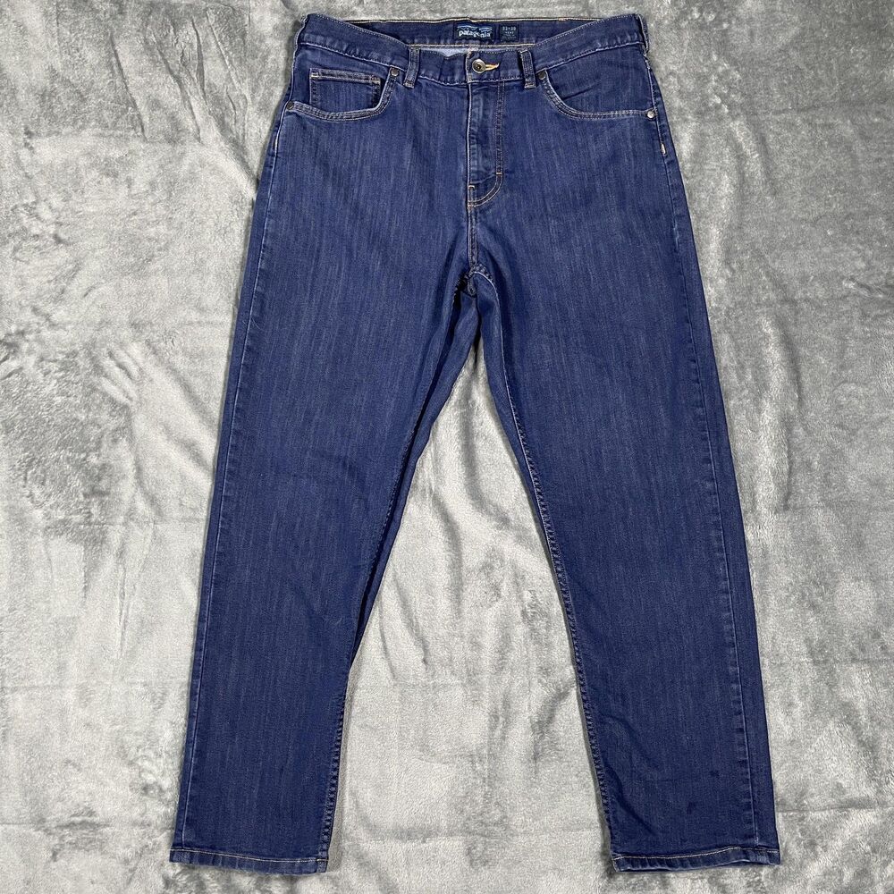 Patagonia Worn Wear Jeans Mens 33x30 Blue Dark Wash Regular Straight